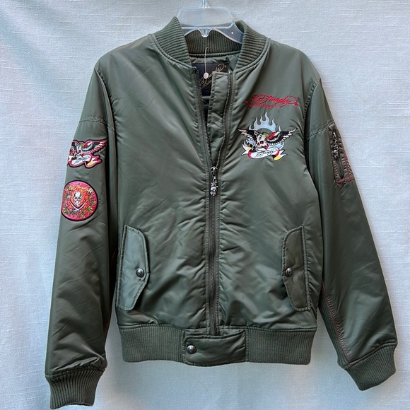 Bomber Jacket Ed Hardy Motorcycle Jacket Buy Ed Hardy Black